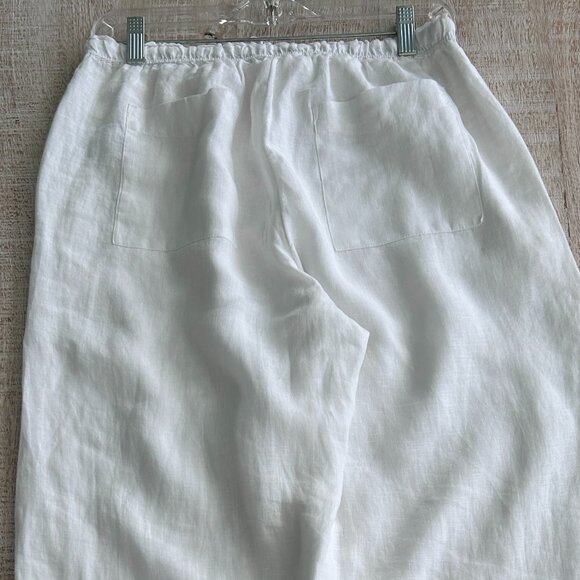J.Crew Soleil Pant Linen White Straight Leg Size Small - Picture 4 of 11